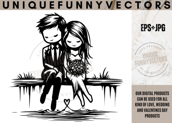 Charming Cartoon Art for Weddings & Beyond