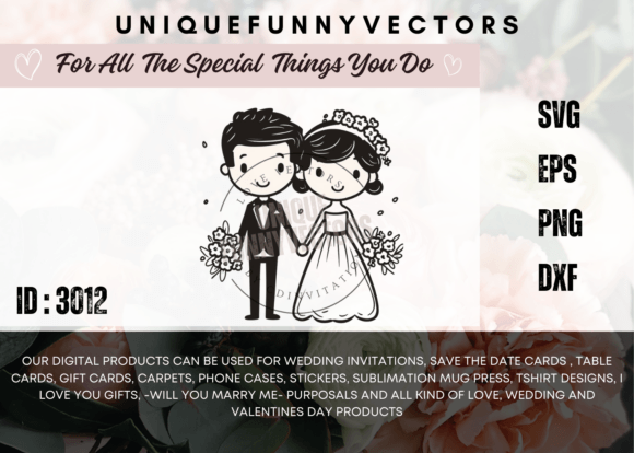 Charming Characters: Using Romantic Wedding Art for Couples 3012