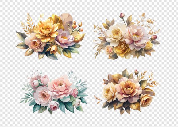 Elegant Florals: The Wedding Romantic Floral PNG Bundle