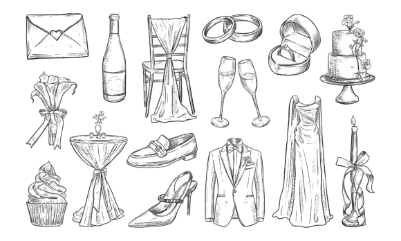 Elegant Wedding Handdrawn: A Designer's Go-To for Authentic Style