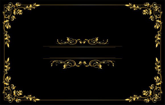 Elevate Your Designs with Wedding Invitation Golden Frame Floral