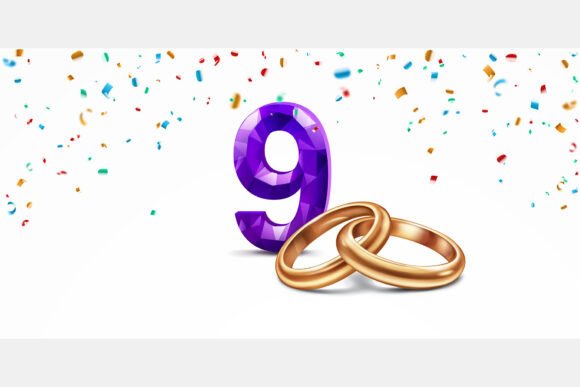 How to Use Purple Number 9 and Golden Wedding Rings