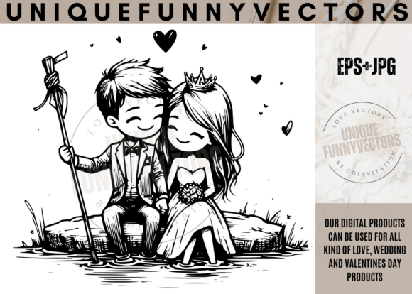 Love and Wedding Illustrations 244: Charming Characters for Your Designs