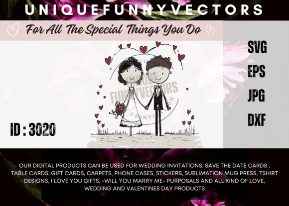 Love and Wedding SVG Vectors 3020: Charming Characters for Heartfelt Designs
