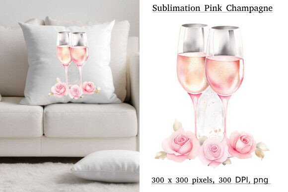 Pink Champagne, Roses, Wedding: A Watercolor Design Guide
