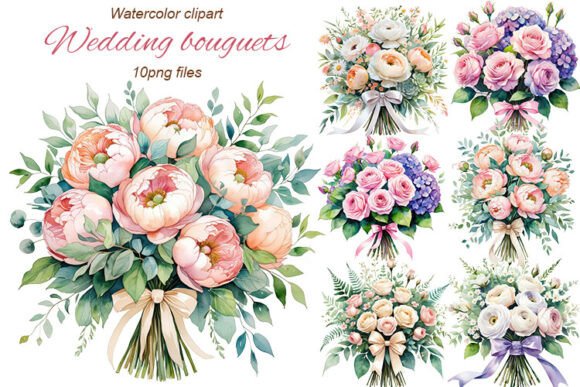 Watercolor Wedding Bouquets: A Designer's Asset Guide