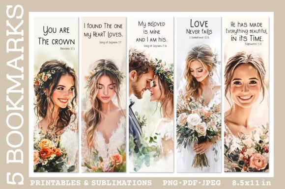 Wedding Bookmarks Bible Verses Bookmark: A Thoughtful Design Asset