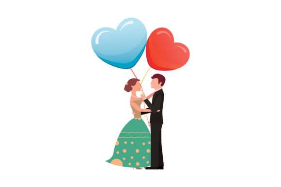 Wedding Couple Romantic Balloon Style: Design & Use Cases